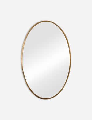 Merci gold framed oval mirror