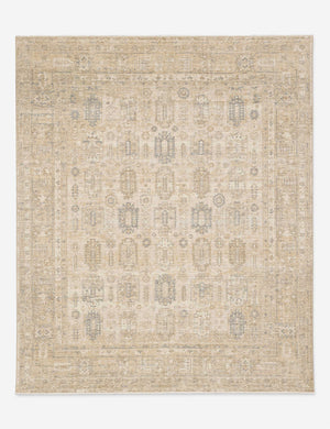 Altin traditional motify wool rug in natural