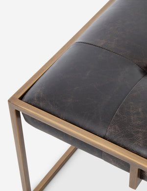 The corner of the Olwina Square Leather Coffee Table