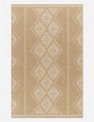 Mesny warm, neutral traditional print indoor/outdoor area rug