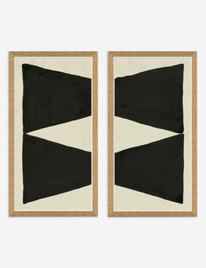 Sculpture I & II geometric two-toned prints