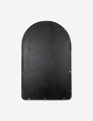 Rear view of the Shashenka arched wall mirror with golden frame