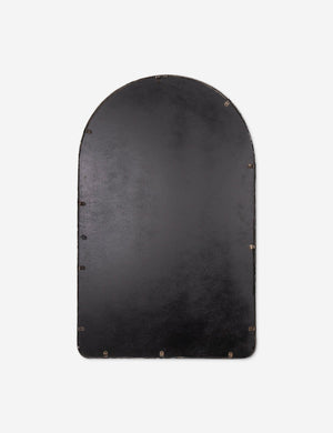 Rear view of the Shashenka arched wall mirror with silver frame