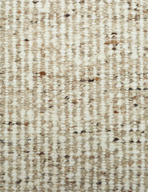 Close-up of the weave on the Taos neutral light brown wool blend area rug.