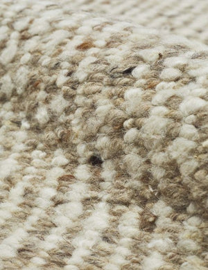 Close-up of the Taos neutral light brown wool blend area rug.