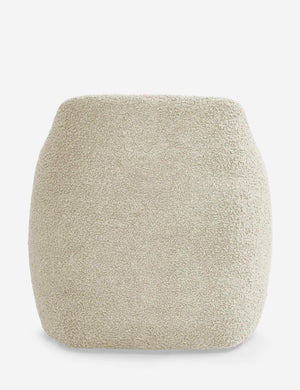 Back of the Tobi cream boucle swivel chair