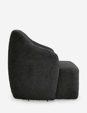 Side of the Tobi Slate Boucle swivel chair