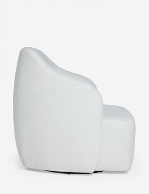 Side of the Tobi Natural linen swivel chair