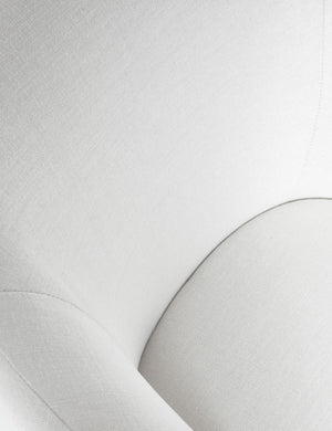 Close-up of the natural linen fabric