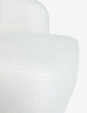 Close-up of the natural linen fabric