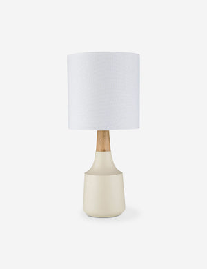 Marcella cream vase-shaped Mini Table Lamp with ceramic base