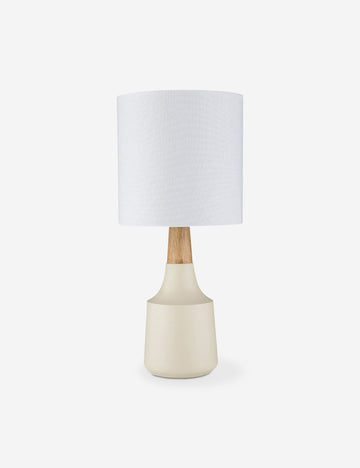 #color::cream | Marcella cream vase-shaped Mini Table Lamp with ceramic base