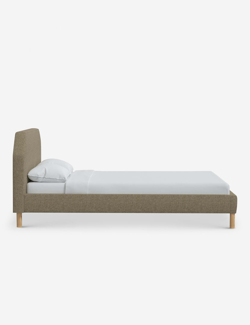 #color::pebble-linen #size::full #size::queen #size::king #size::cal-king | Side of the Kipp Pebble Gray Linen platform bed