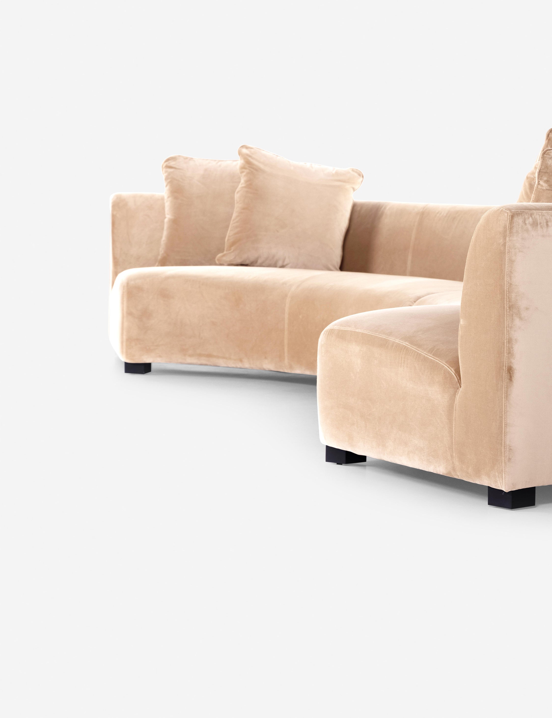 Lulu and Georgia Saban Curved Sectional Sofa - Thumbnail 5