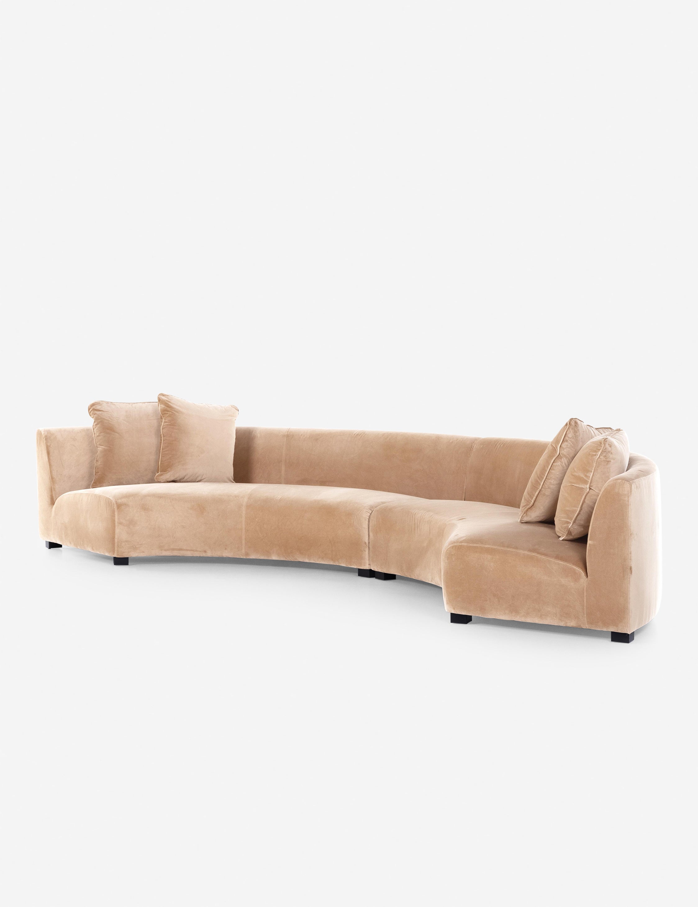 Lulu and Georgia Saban Curved Sectional Sofa - Thumbnail 2