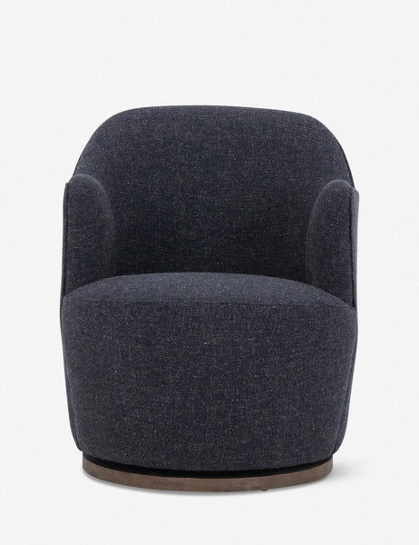 #color::slate |  Margie rounded barrel swivel accent chair in slate