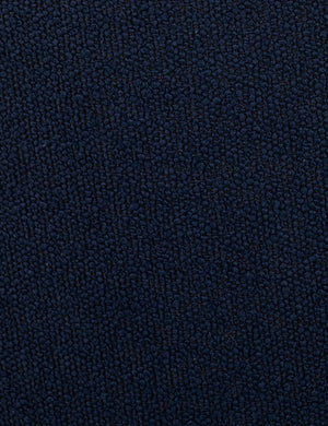Swatch of Margie rounded barrel swivel accent chair in navy