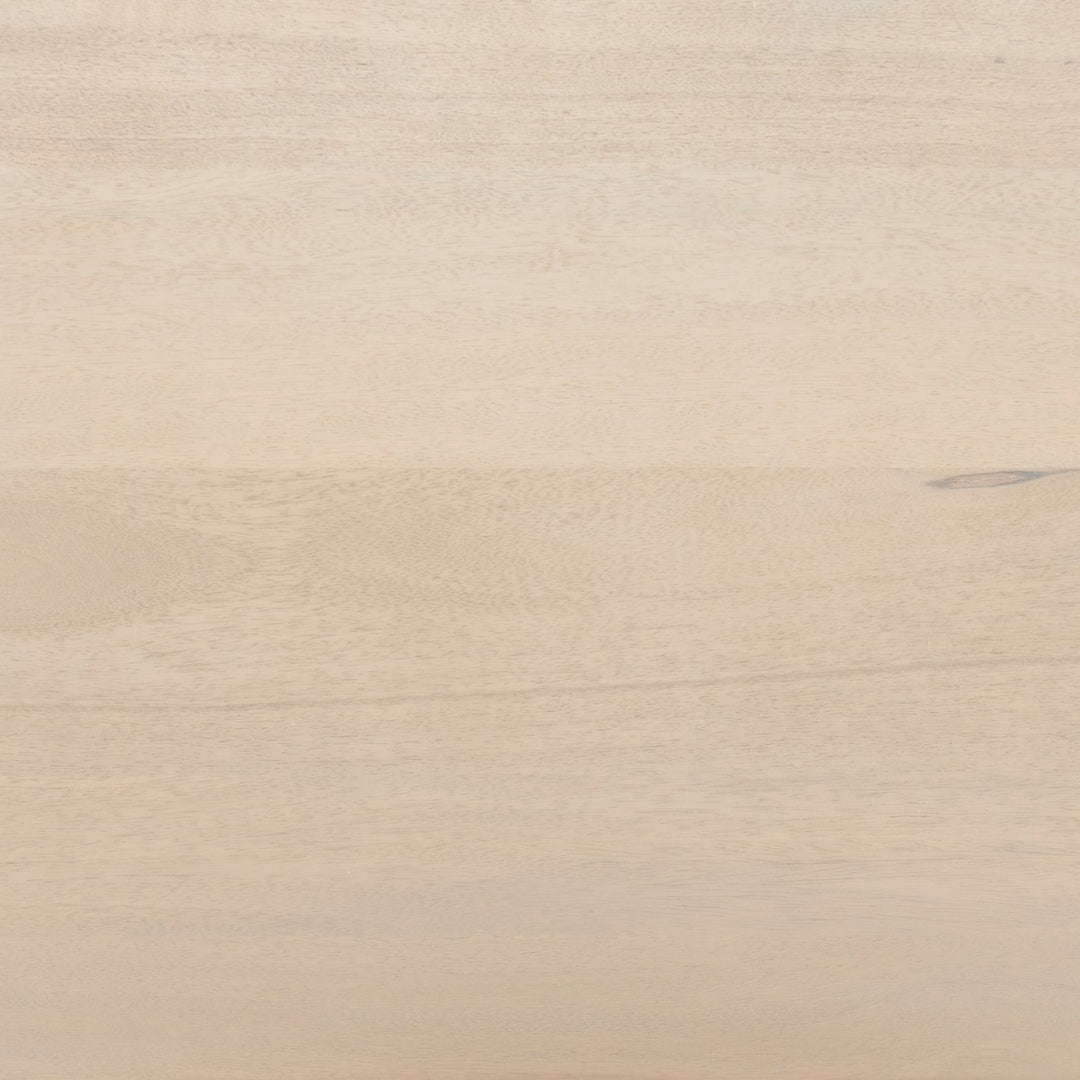 #color::natural | Detailed view of the natural mango wood on the Philene sideboard with cane doors