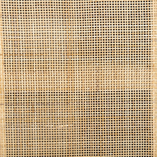 #color::natural | Detailed view of the woven cane on the doors of the Philene natural mango wood sideboard