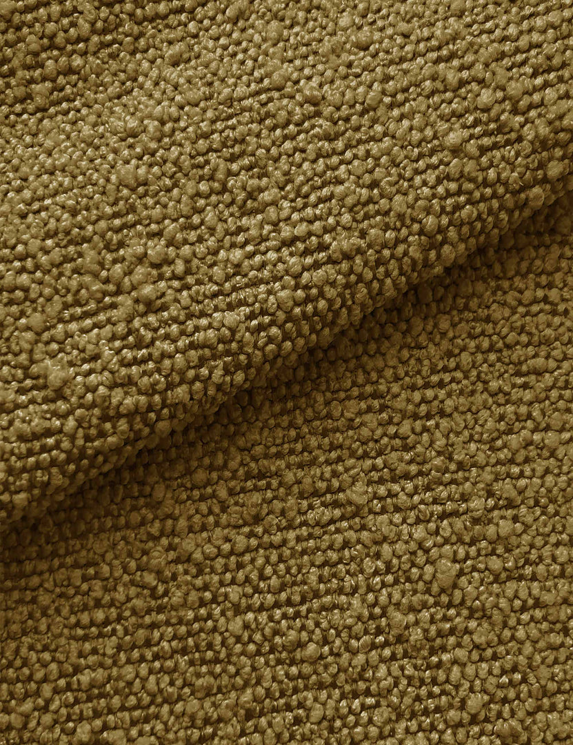 #color::ochre-boucle | The Ochre Boucle fabric on the Bailee ottoman