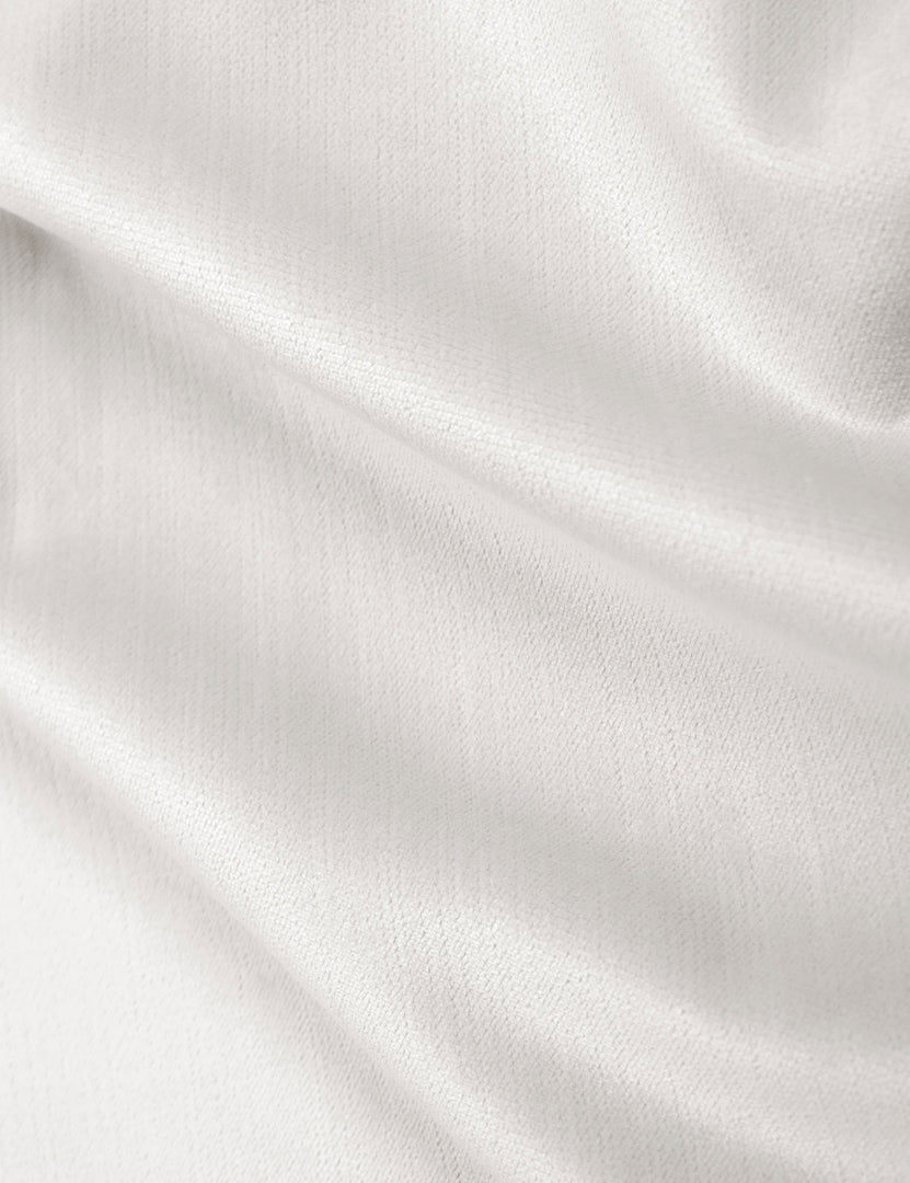 #color::snow-velvet | The Snow Velvet fabric on the Bailee ottoman