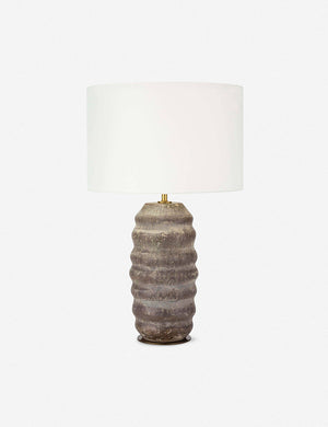 Ola earth-toned ridged Ceramic Table Lamp by Regina Andrew