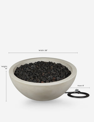 Dimensions on the Benno fog 38 inch round fire bowl
