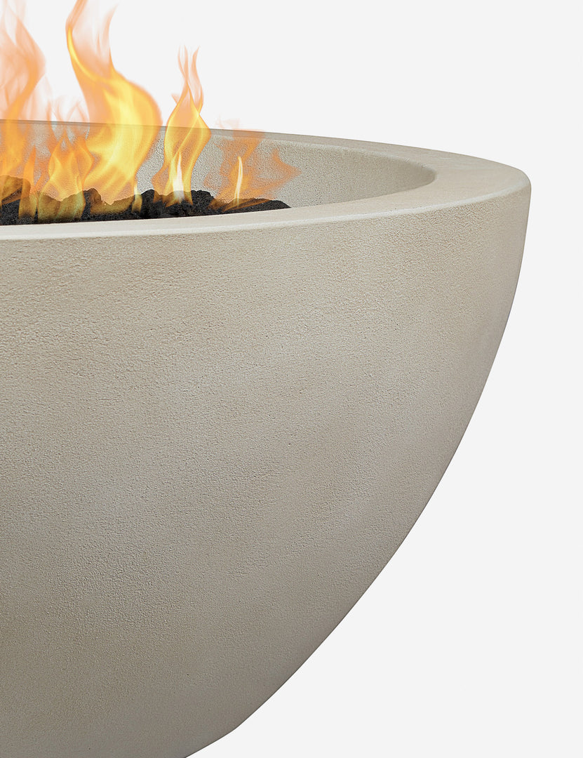 #color::fog #size::38- #configuration::propane | Side of the Benno fog round fire bowl