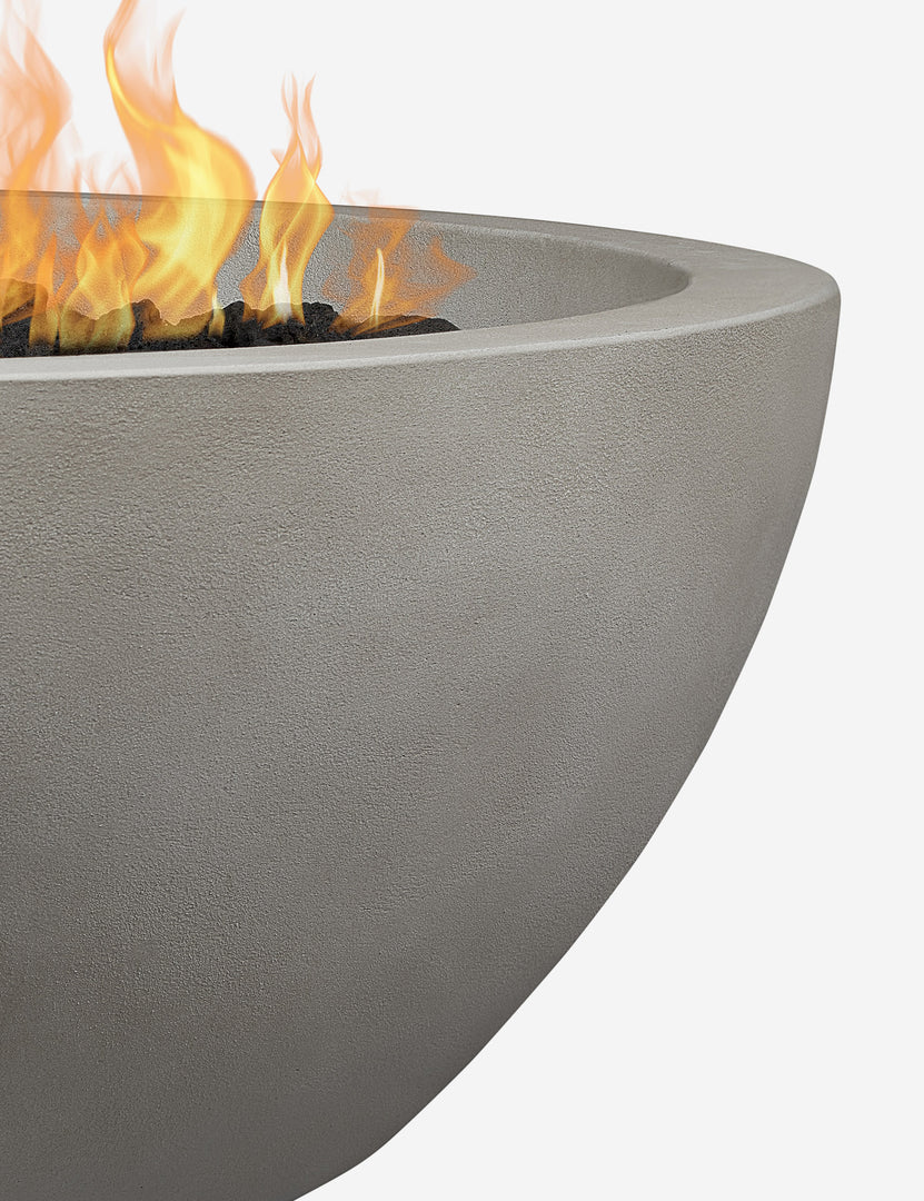 #color::shade #size::38- #configuration::propane | Side of the Benno shade round fire bowl