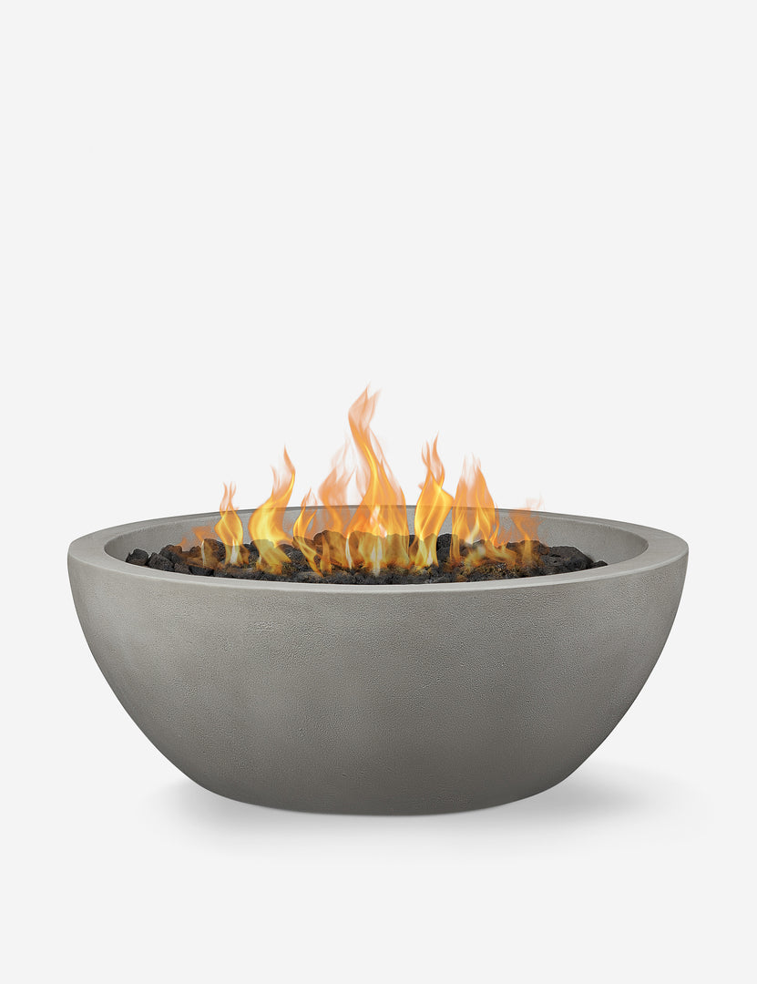 #color::shade #size::38- #configuration::propane | Benno shade 38 inch propane round fire bowl with glass fiber and reinforced concrete