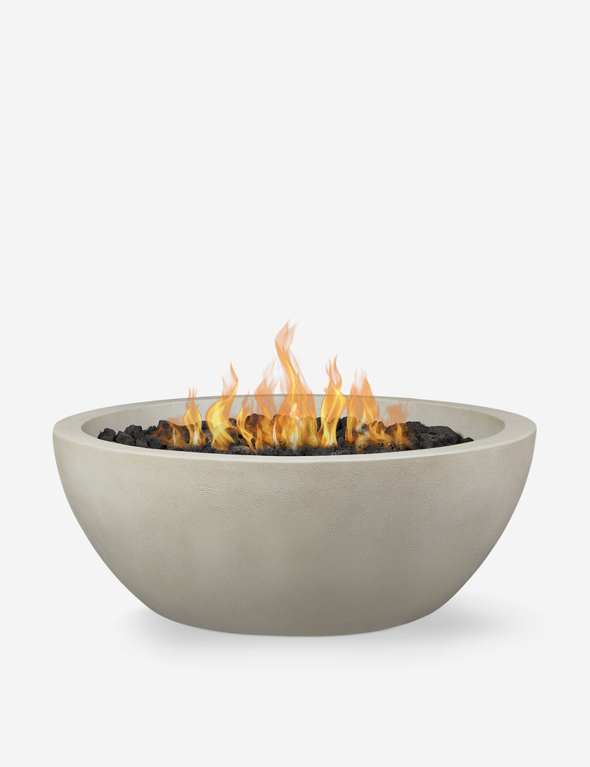 #color::fog #size::38- #configuration::natural-gas | Benno fog 38 inch propane round fire bowl with glass fiber and reinforced concrete