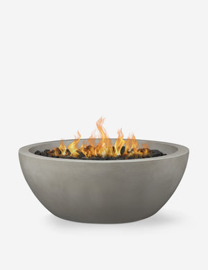 Benno shade 42 inch propane round fire bowl with glass fiber and reinforced concrete