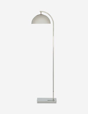 Otto polished nickel silver arched floor lamp by Regina Andrew