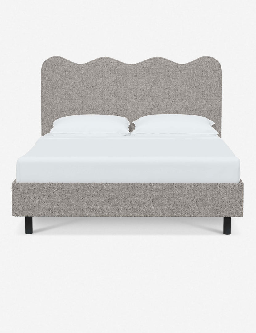 #color::moonlight-boucle #size::twin #size::full #size::queen #size::king #size::cal-king | Clementine moonlight boucle platform bed with undulating lined headboard