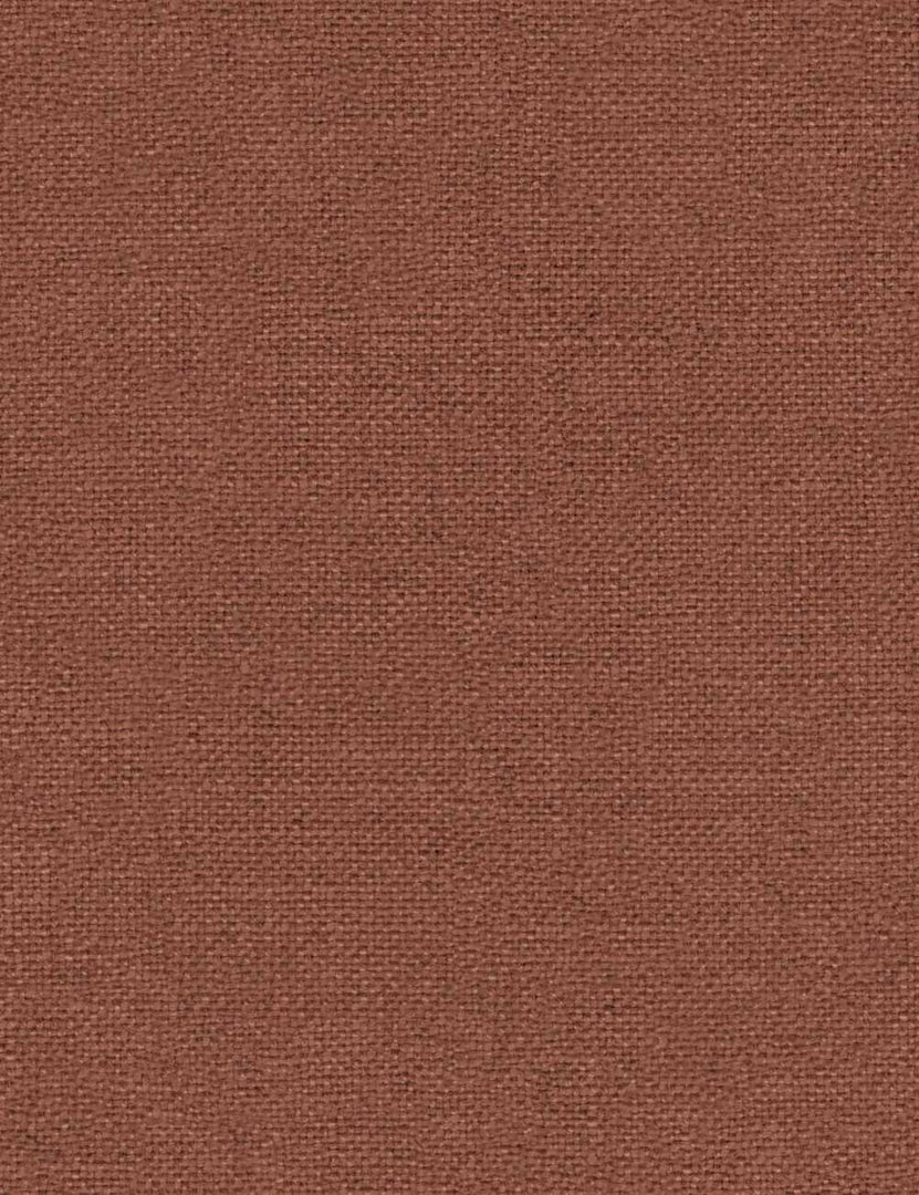 #color::terracotta-linen #size::twin #size::full #size::queen #size::king #size::cal-king | Close-up of the terracotta linen fabric on the Clementine platform bed