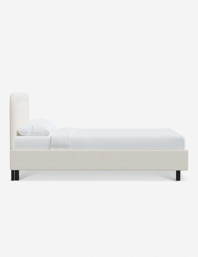 #color::cream-sherpa #size::full #size::queen #size::king #size::cal-king | Side of the Gwendolyn Cream Sherpa Platform Bed