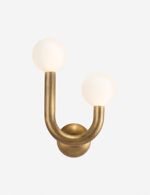 Natural-brass right-facing Happy Sconce by Regina Andrew