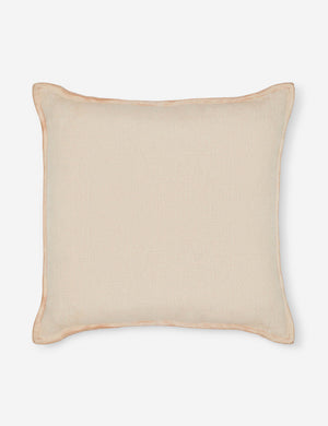 Arlo Blush pink flax linen solid square pillow