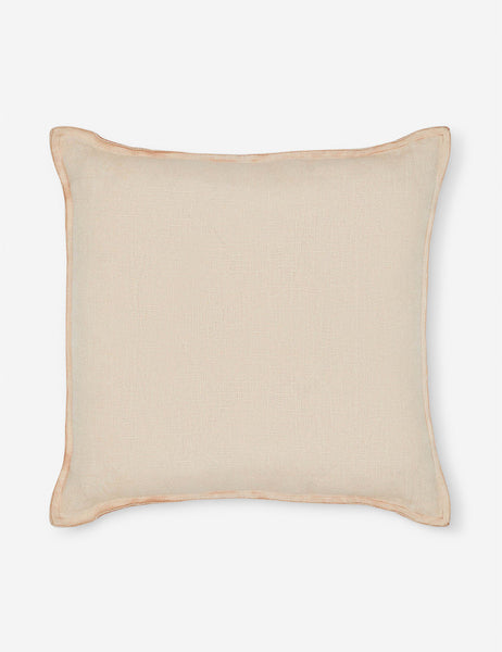 #color::blush #style::square | Arlo Blush pink flax linen solid square pillow