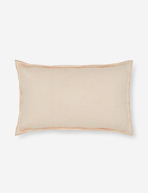 Arlo Blush pink flax linen solid lumbar pillow