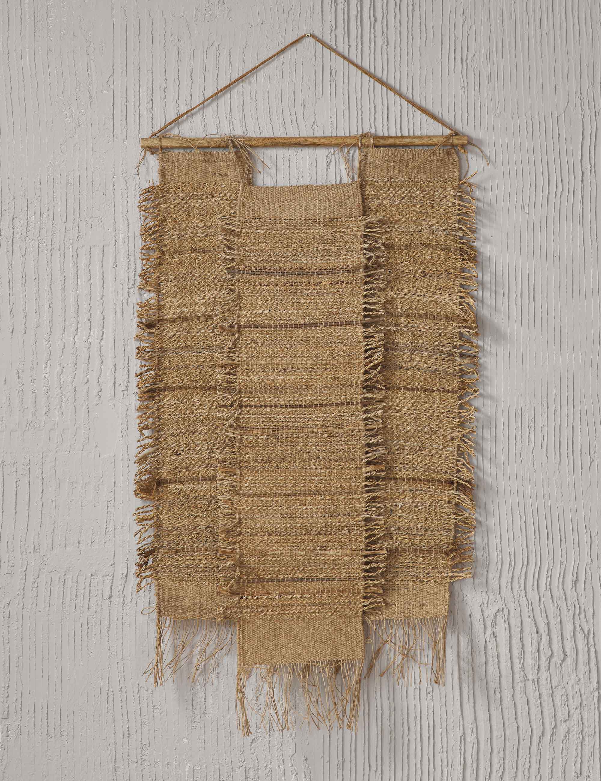 #color::natural #size::small | Ukiah woven natural jute and hemp Wall Hanging
