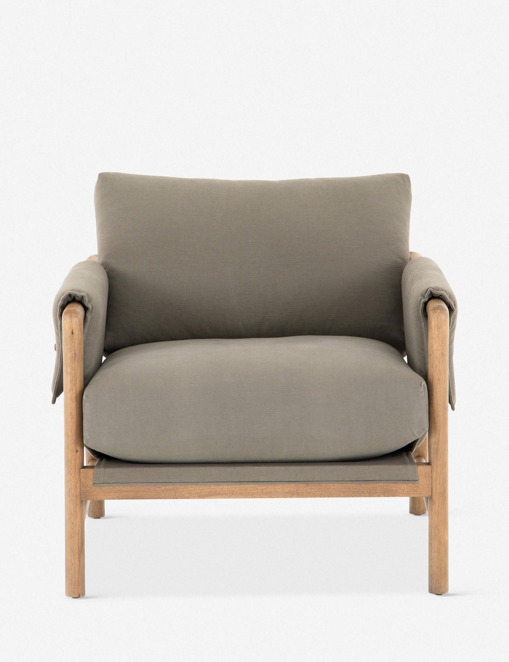 Villa Olive Contemporary Wood Accent Chair with Decorative Toggles