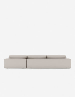 Back of the Mackenzie cloud white linen right-facing sectional sofa