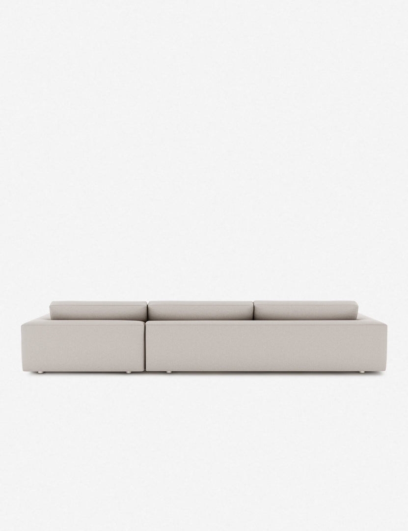 #color::cloud #configuration::right-facing | Back of the Mackenzie cloud white linen right-facing sectional sofa