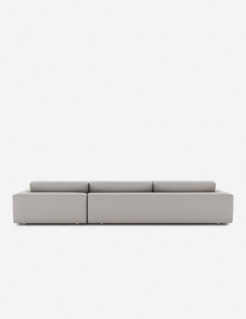 #color::ash #configuration::right-facing | Back of the Mackenzie ash gray linen right-facing sectional sofa
