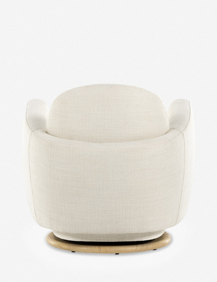 Nikita White Performance Fabric Swivel Chair