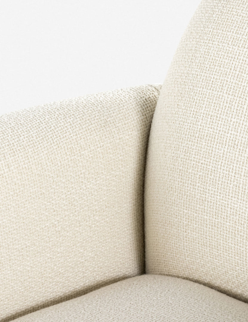 Nikita White Performance Fabric Swivel Chair