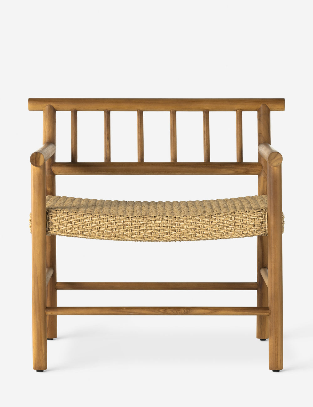 Wilkins Indoor/Outdoor Teak + Wicker Accent Chair