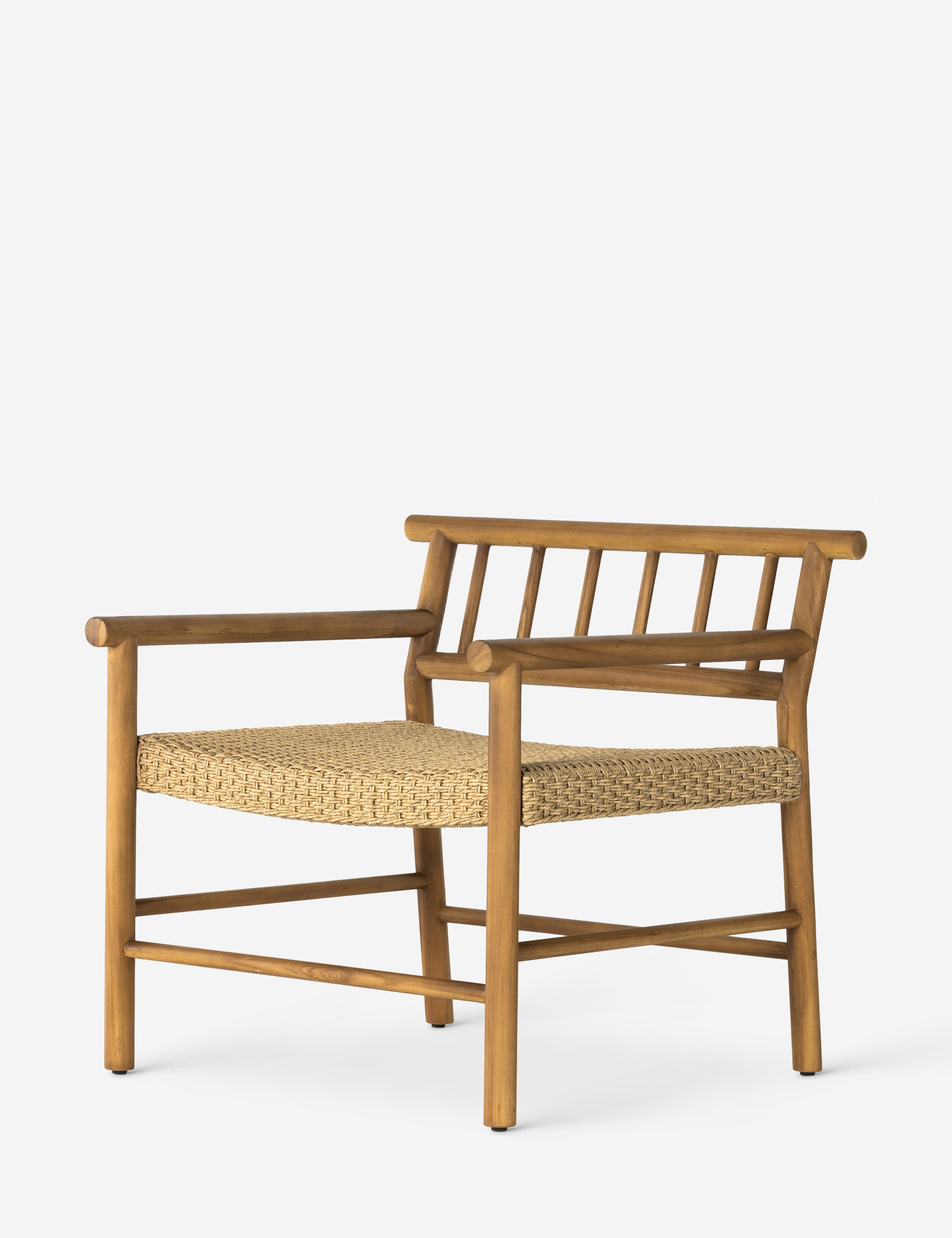 Wilkins Indoor/Outdoor Teak + Wicker Accent Chair