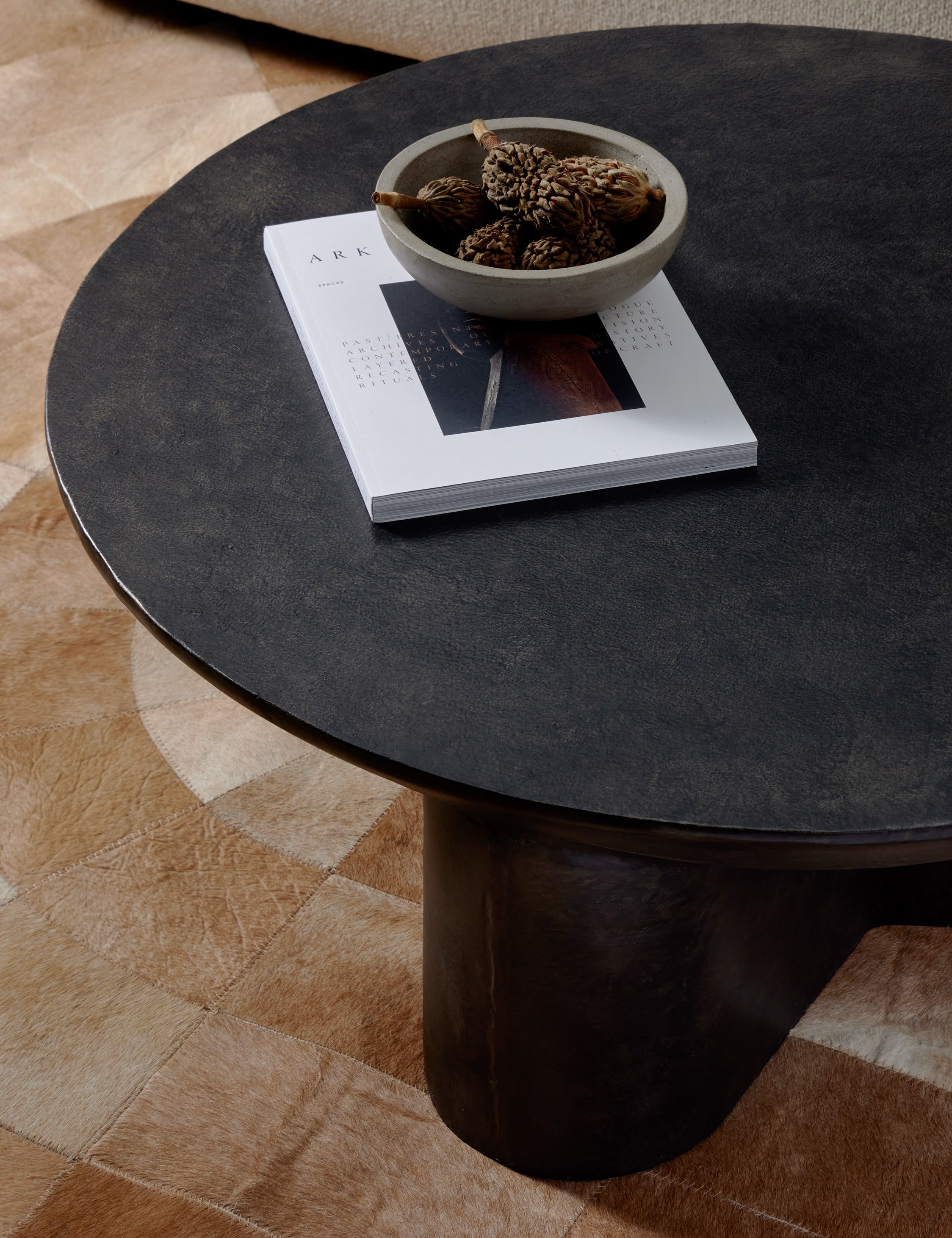 Lagos Round Metal Pedestal Coffee Table